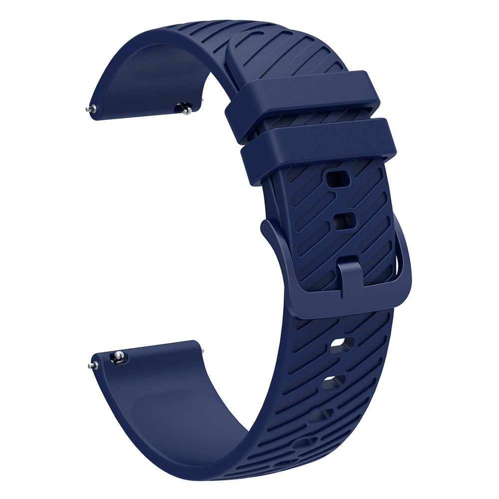 Rigtigt Sejt Silikone Universal Rem passer til Smartwatch - Blå#serie_10
