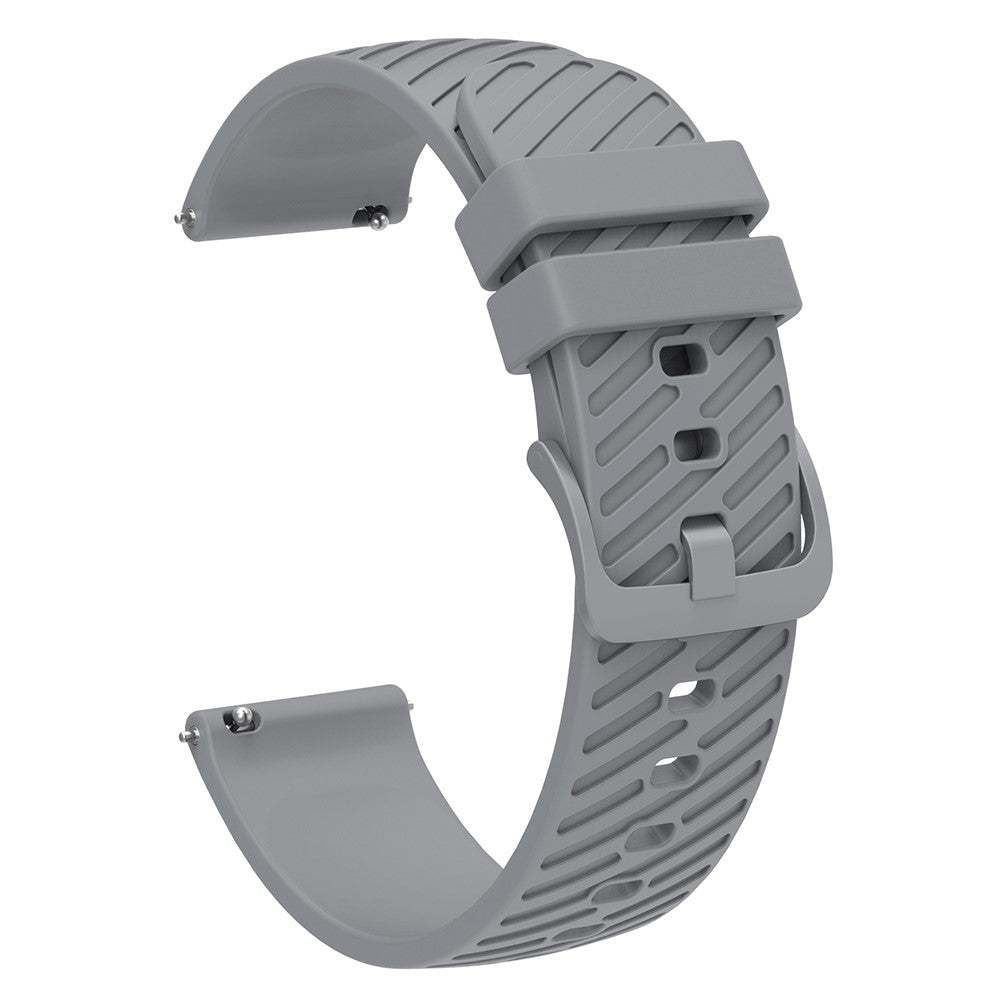 Rigtigt Sejt Silikone Universal Rem passer til Smartwatch - Sølv#serie_7