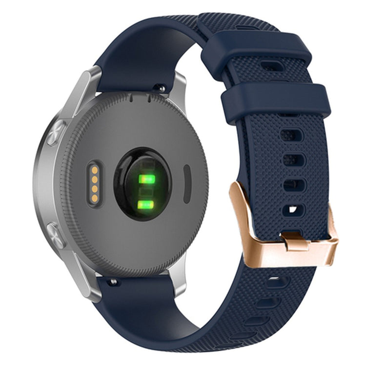 Rigtigt Slidstærk Silikone Universal Rem passer til Smartwatch - Blå#serie_10
