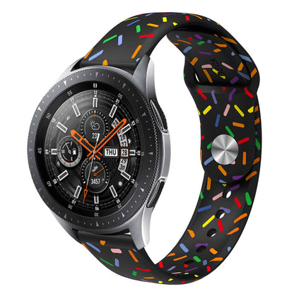Helt Vildt Flot Silikone Universal Rem passer til Smartwatch - Sort#serie_5