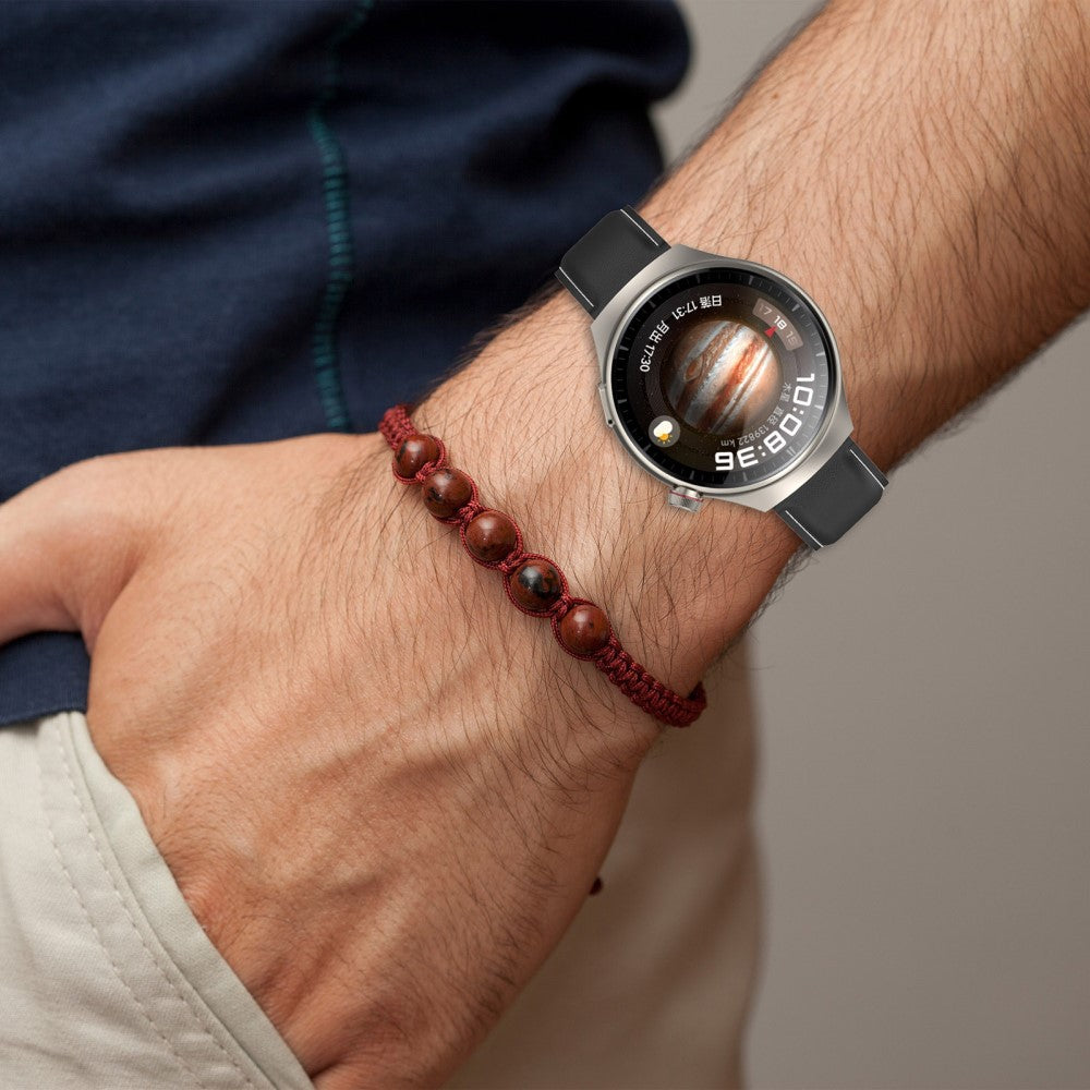 Helt Vildt Flot Ægte Læder Universal Rem passer til Smartwatch - Hvid#serie_5