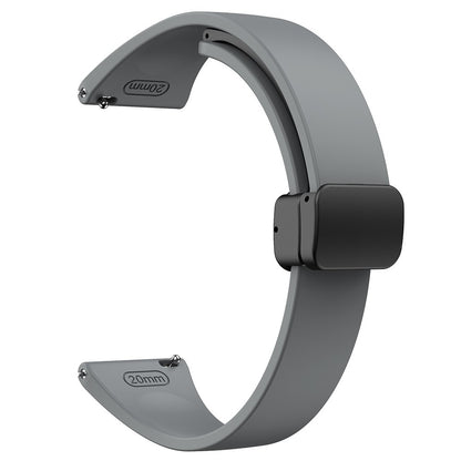 22mm Universal silicone sport strap with black magnetic buckle - Space Grey#serie_10