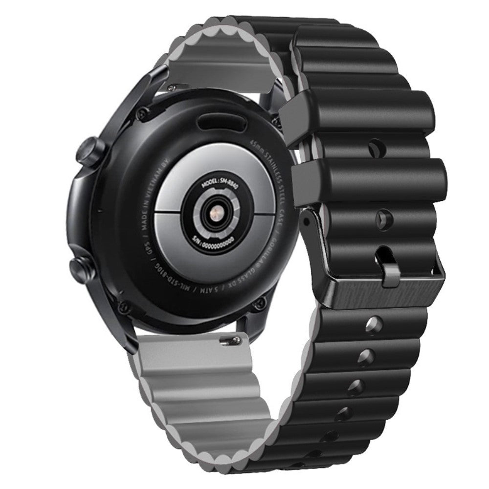 Super Fantastisk Metal Og Silikone Universal Rem passer til Smartwatch - Sort#serie_1
