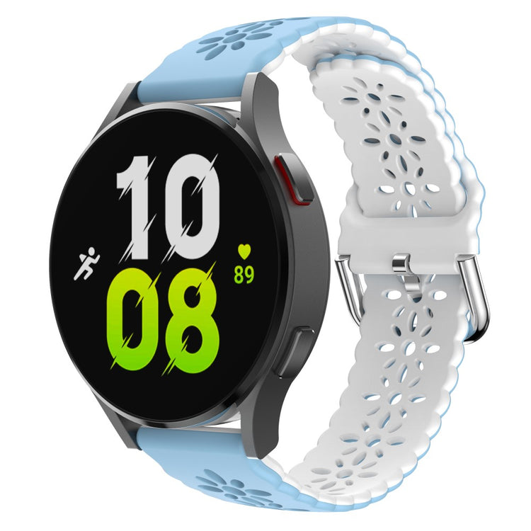 Rigtigt Godt Metal Og Silikone Universal Rem passer til Smartwatch - Blå#serie_10