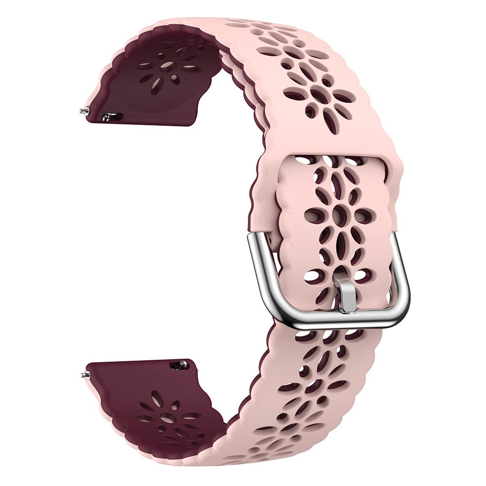 Rigtigt Godt Metal Og Silikone Universal Rem passer til Smartwatch - Pink#serie_11