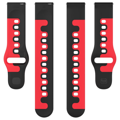 22mm Universal dual color silicone strap - Black / Blue#serie_5