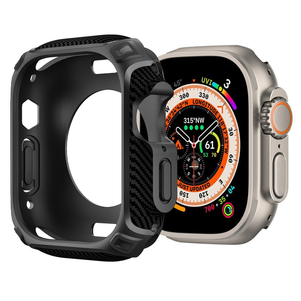 Rigtigt Fint Apple Watch Ultra Silikone Cover - Gennemsigtig#serie_053