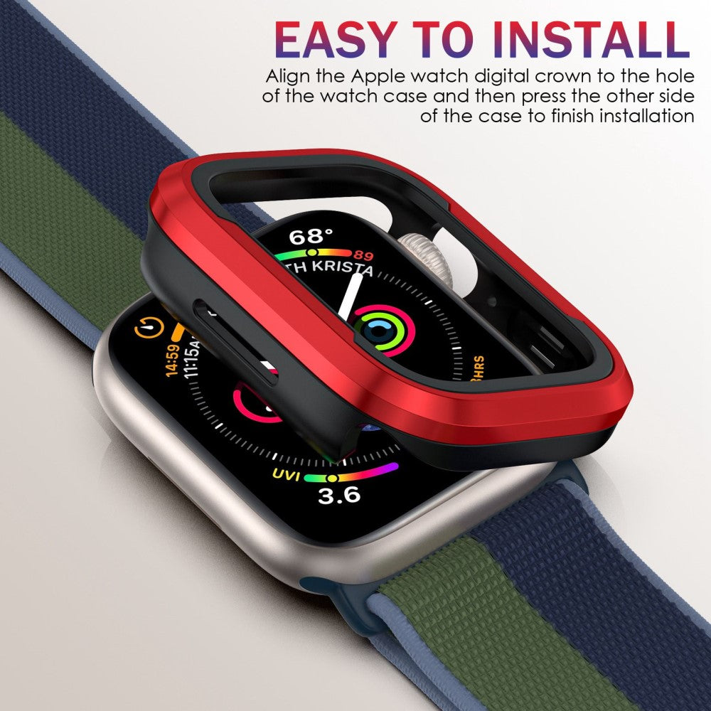 Apple Watch Series 8 (41mm) / Apple Watch Series 7 41mm  Metal Bumper  - Rød#serie_5