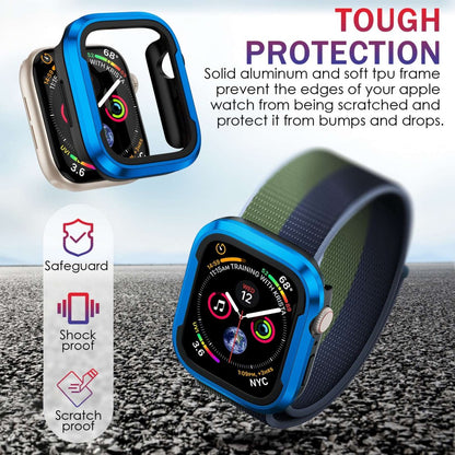 Apple Watch Series 8 (41mm) / Apple Watch Series 7 41mm  Metal Bumper  - Blå#serie_7