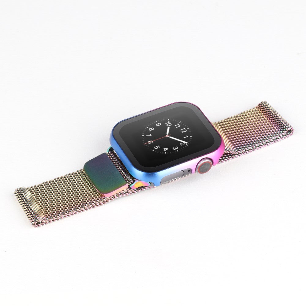Meget Fed Universal Cover med Skærmbeskytter i Metal og Hærdet Glas passer til Apple Watch Series 8 (41mm) / Apple Watch Series 7 41mm - Flerfarvet#serie_6