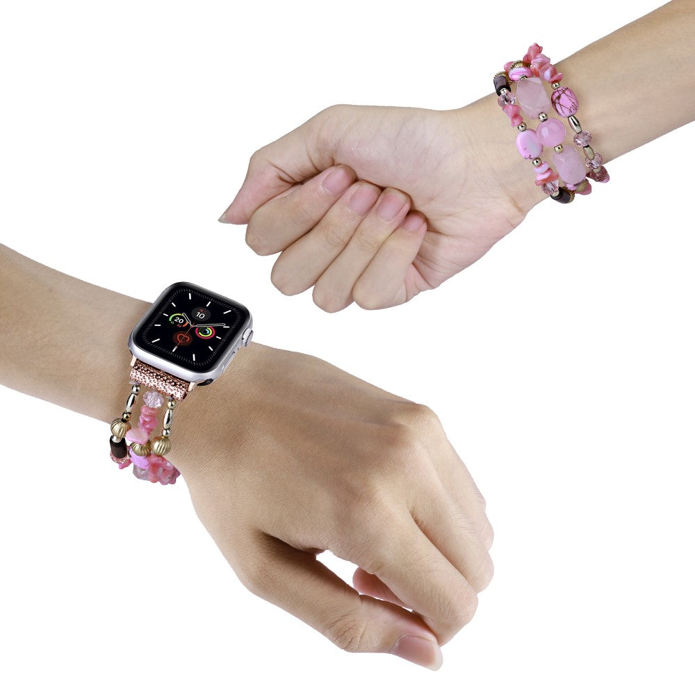 Meget Fed Plastik Universal Rem passer til Apple Smartwatch - Pink#serie_2