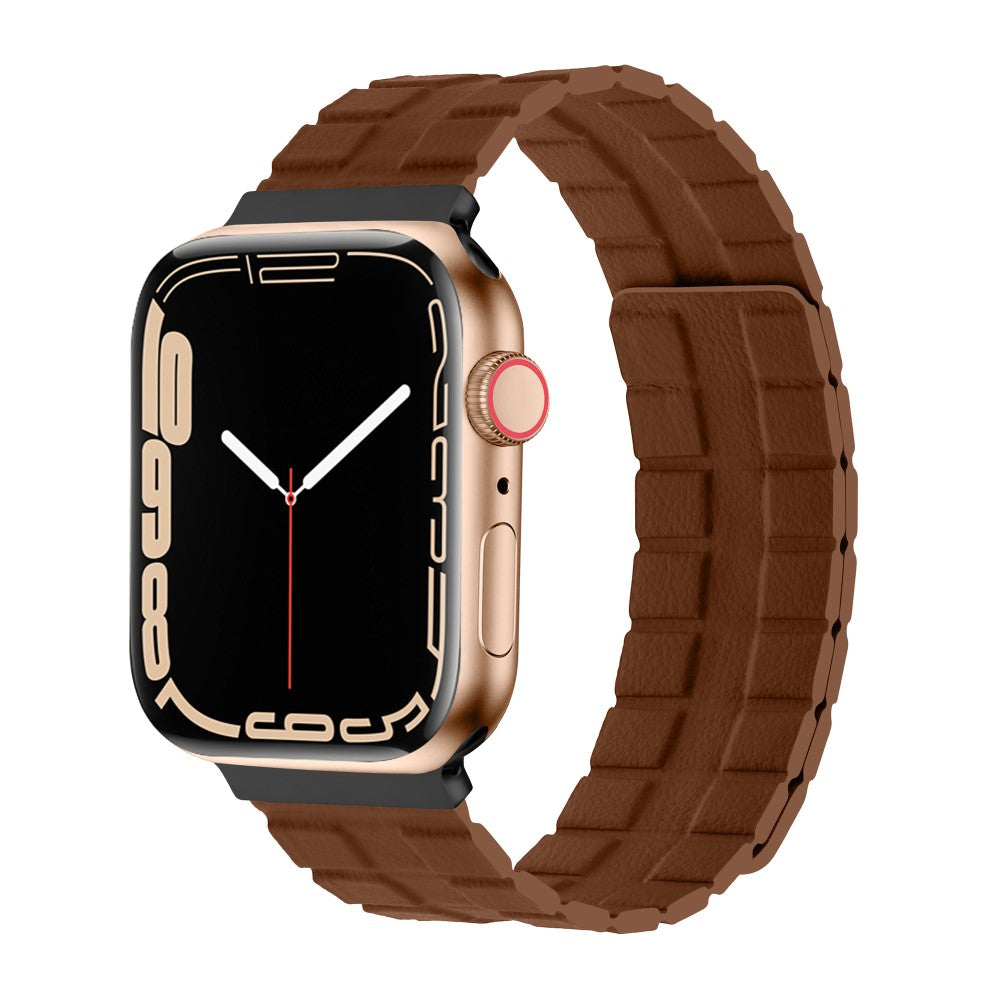 Mega Elegant Ægte Læder Universal Rem passer til Apple Smartwatch - Brun#serie_1