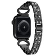 Fast Apple Smartwatch Metall Och Strass Universell Armband