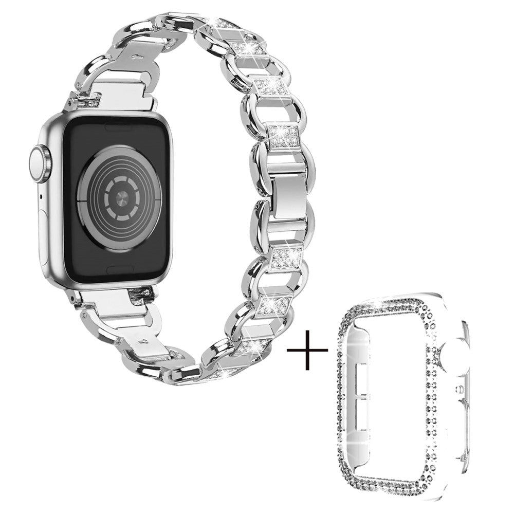 Metal Cover passer til Apple Watch Series 7 41mm - Sølv#serie_4