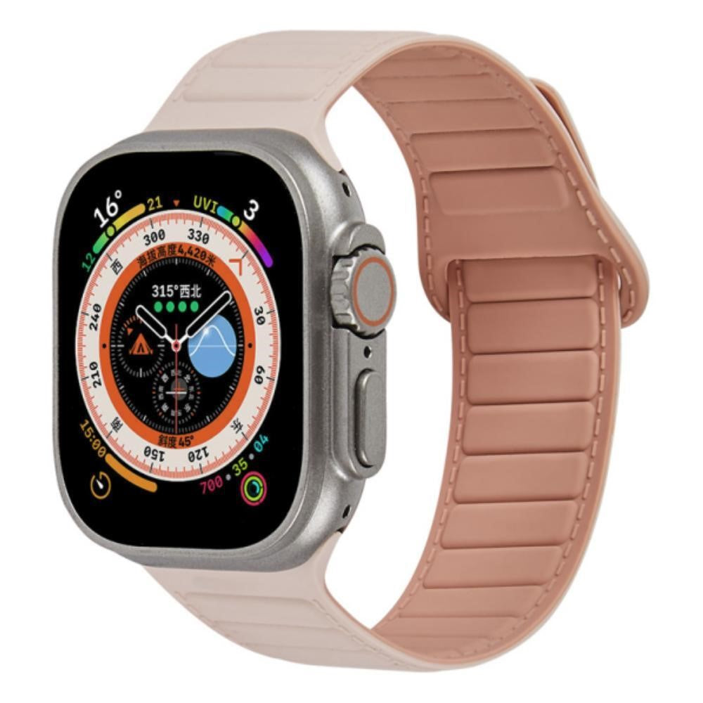 Super Kønt Silikone Universal Rem passer til Apple Smartwatch - Pink#serie_12