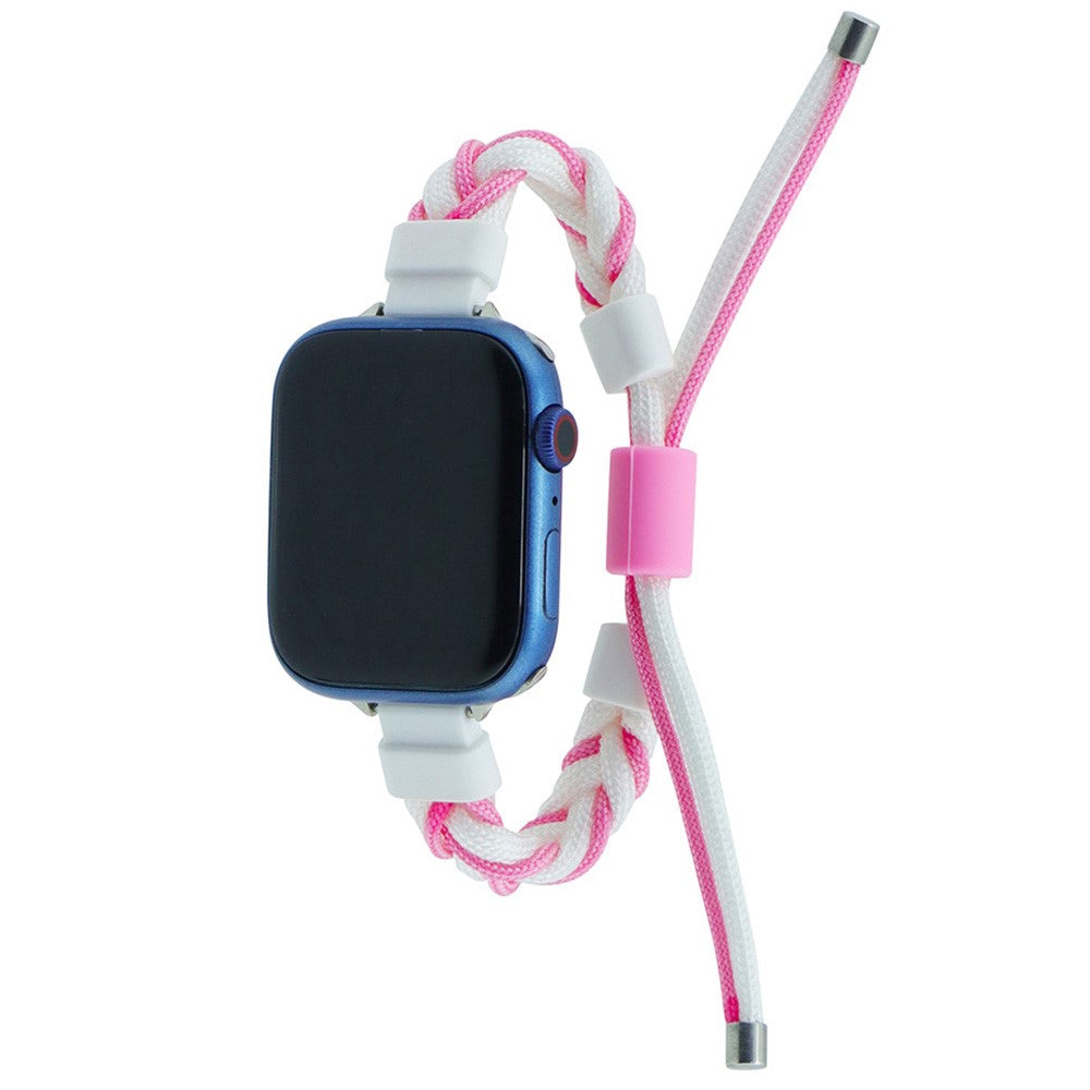 Cool Nylon Universal Rem passer til Apple Smartwatch - Pink#serie_2