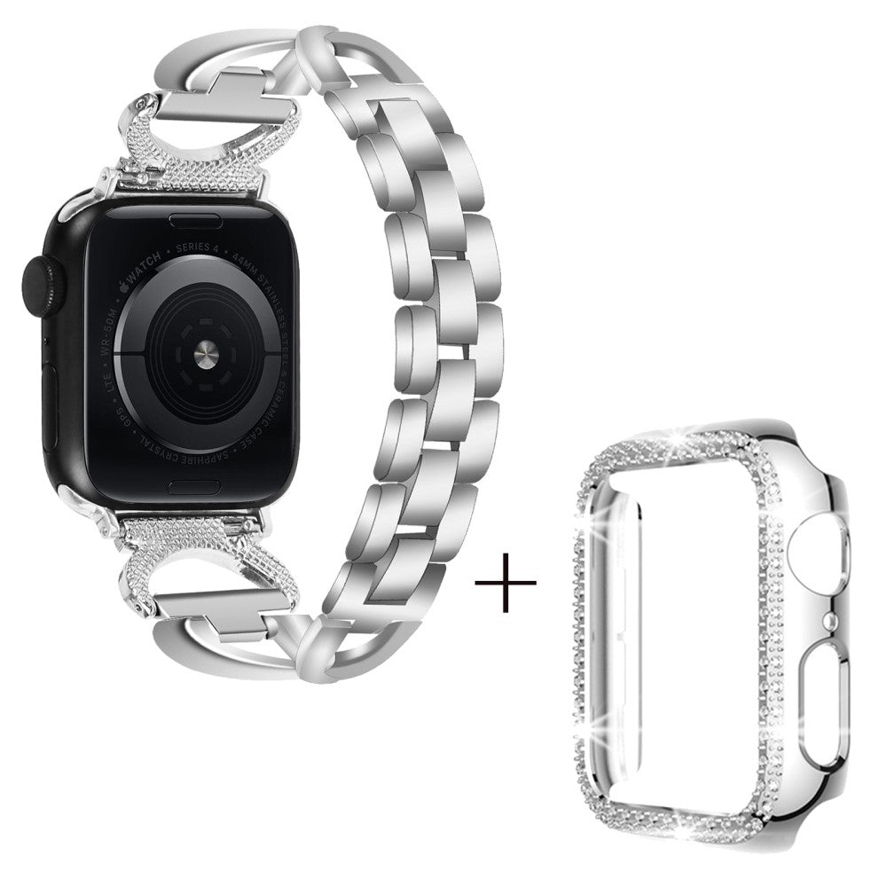 Metal Cover passer til Apple Watch Series 8 (41mm) / Apple Watch Series 7 41mm - Sølv#serie_3