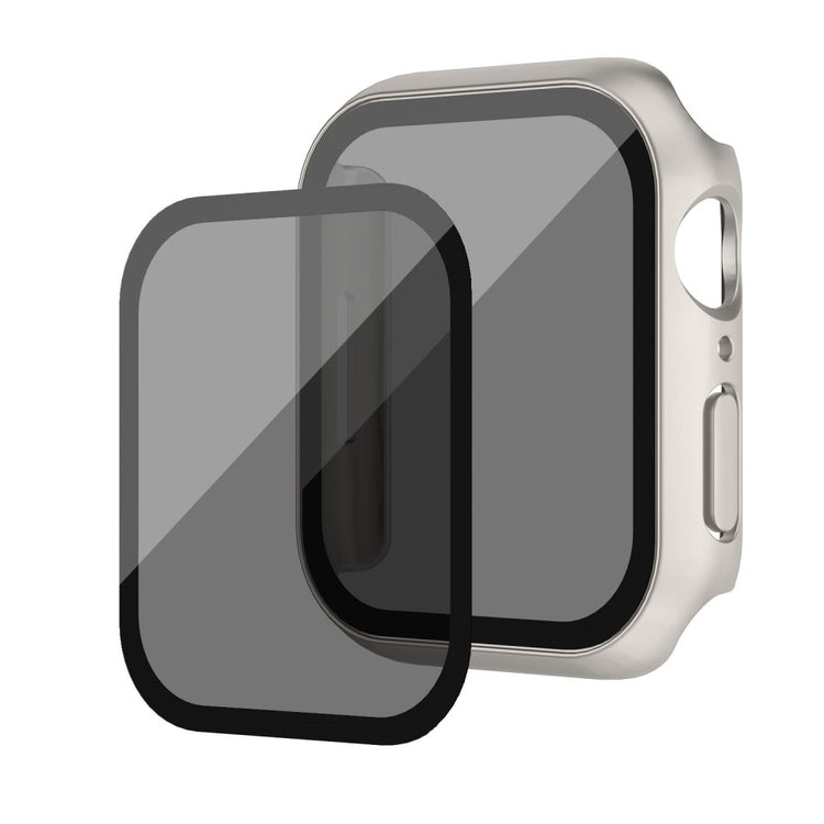 Flot Universal Cover med Skærmbeskytter i Plastik og Hærdet Glas passer til Apple Watch Series 8 (41mm) / Apple Watch Series 7 41mm - Sølv#serie_1