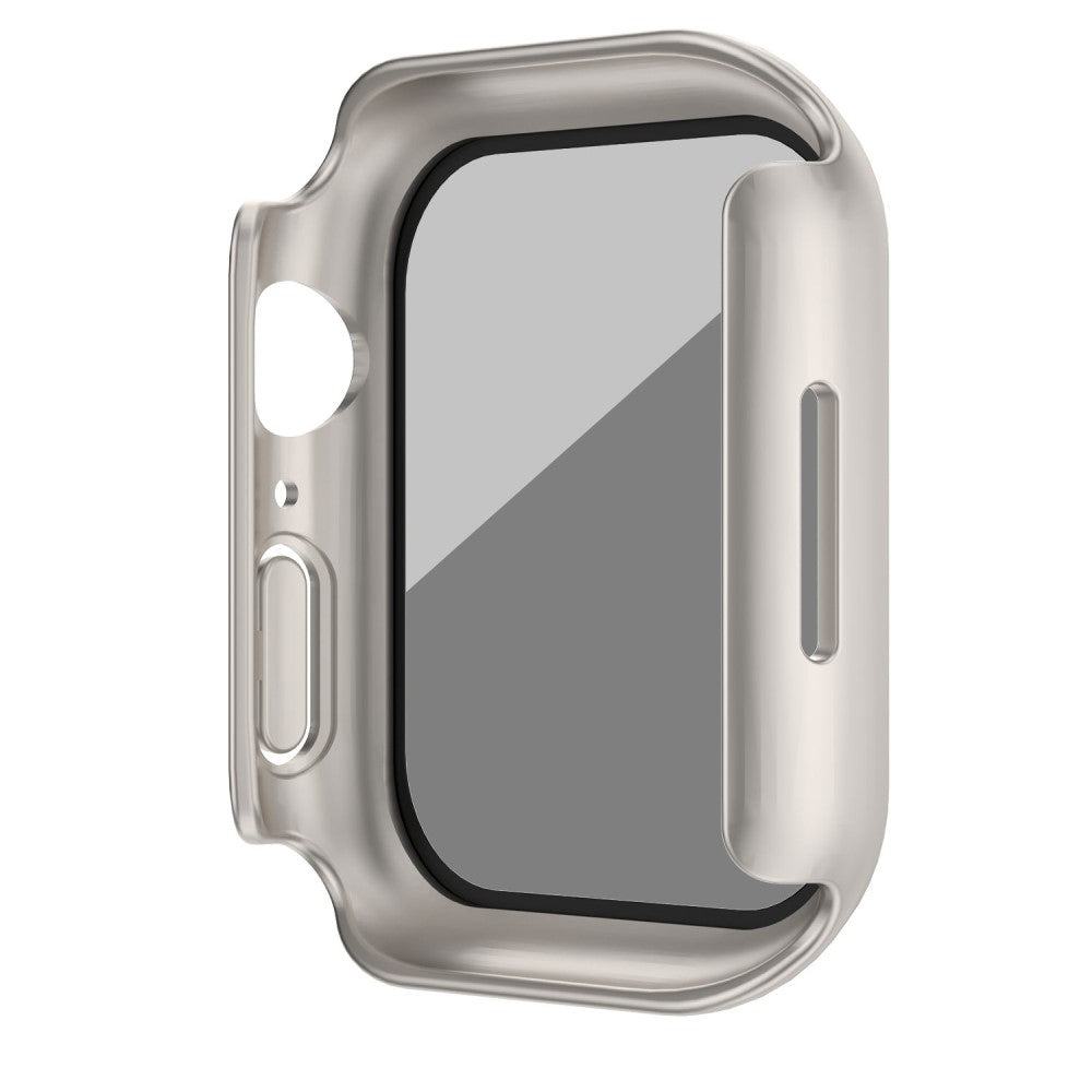 Flot Universal Cover med Skærmbeskytter i Plastik og Hærdet Glas passer til Apple Watch Series 8 (41mm) / Apple Watch Series 7 41mm - Sølv#serie_1
