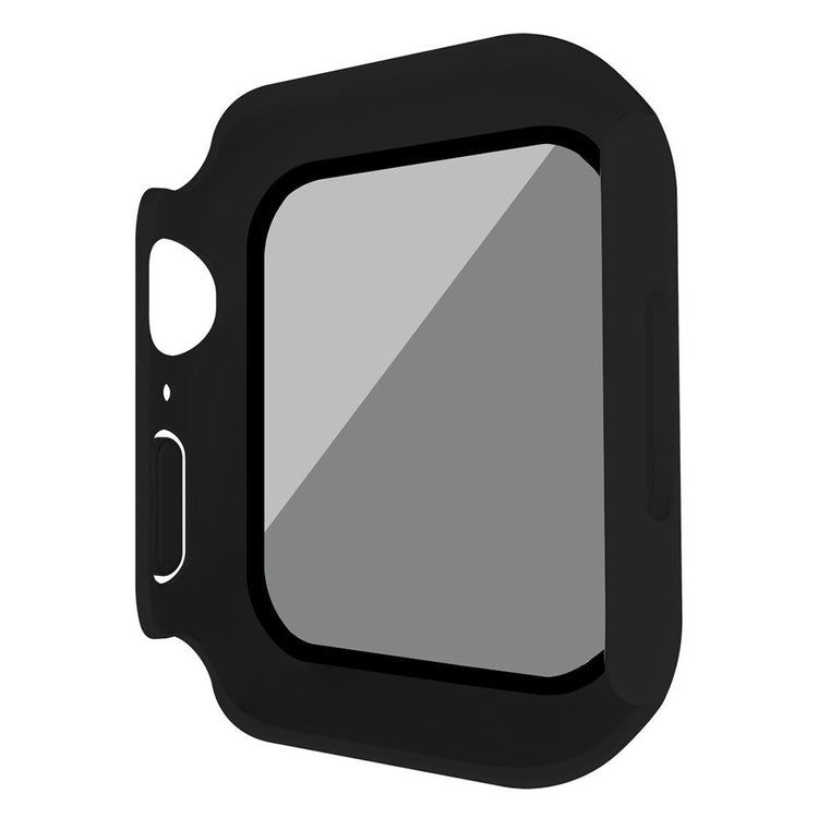 Flot Universal Cover med Skærmbeskytter i Plastik og Hærdet Glas passer til Apple Watch Series 8 (41mm) / Apple Watch Series 7 41mm - Sort#serie_3