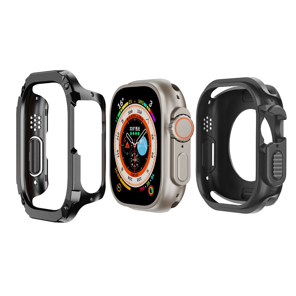 Beskyttende Silikone Universal Bumper passer til Apple Smartwatch - Sort#serie_1