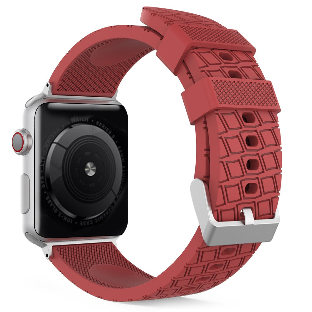 Meget Nydelig Silikone Universal Rem passer til Apple Smartwatch - Rød#serie_1