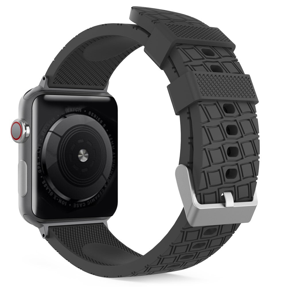 Meget Nydelig Silikone Universal Rem passer til Apple Smartwatch - Sort#serie_2