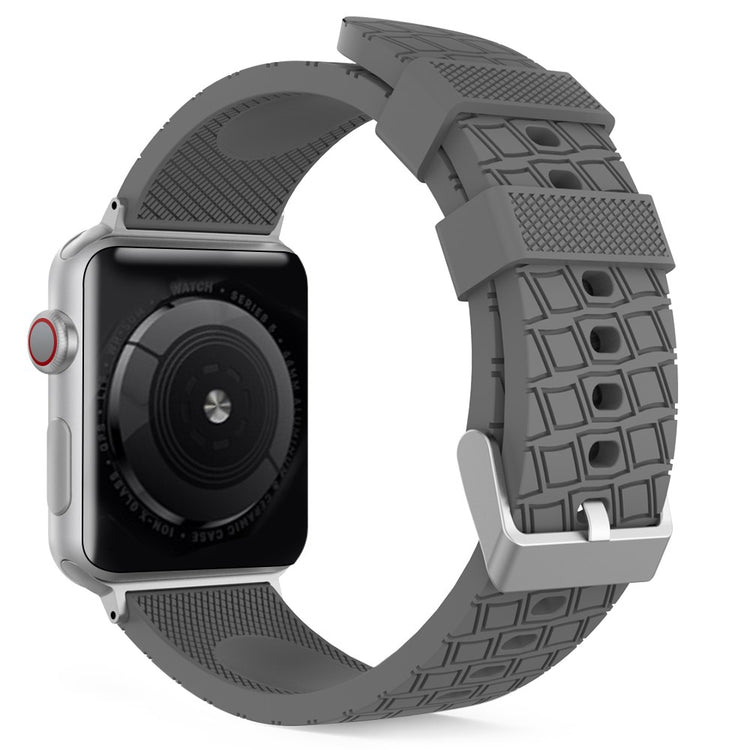 Meget Nydelig Silikone Universal Rem passer til Apple Smartwatch - Sølv#serie_3