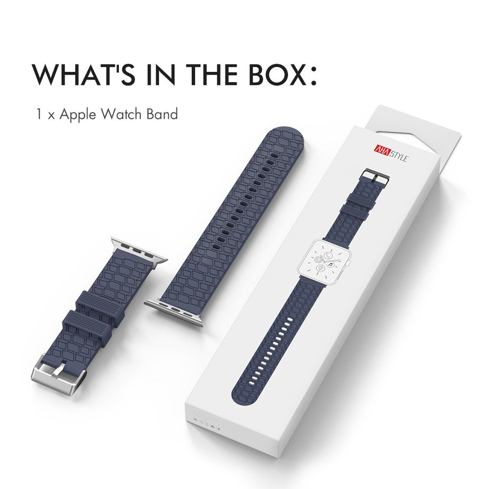 Meget Nydelig Silikone Universal Rem passer til Apple Smartwatch - Blå#serie_5