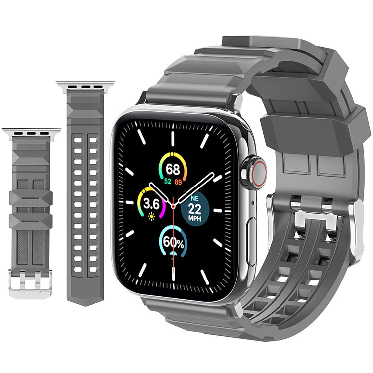 Meget Fed Silikone Universal Rem passer til Apple Smartwatch - Sølv#serie_2