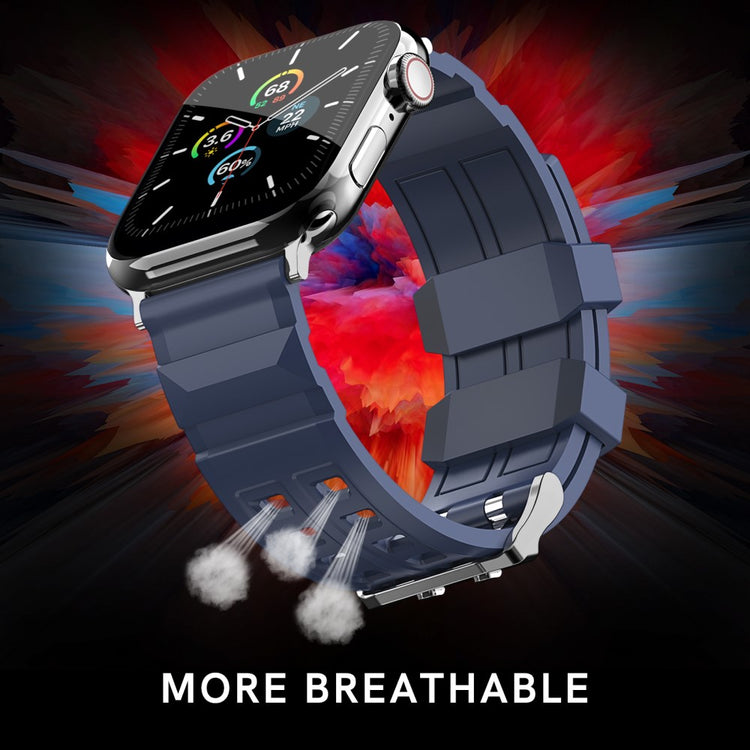 Meget Fed Silikone Universal Rem passer til Apple Smartwatch - Blå#serie_3