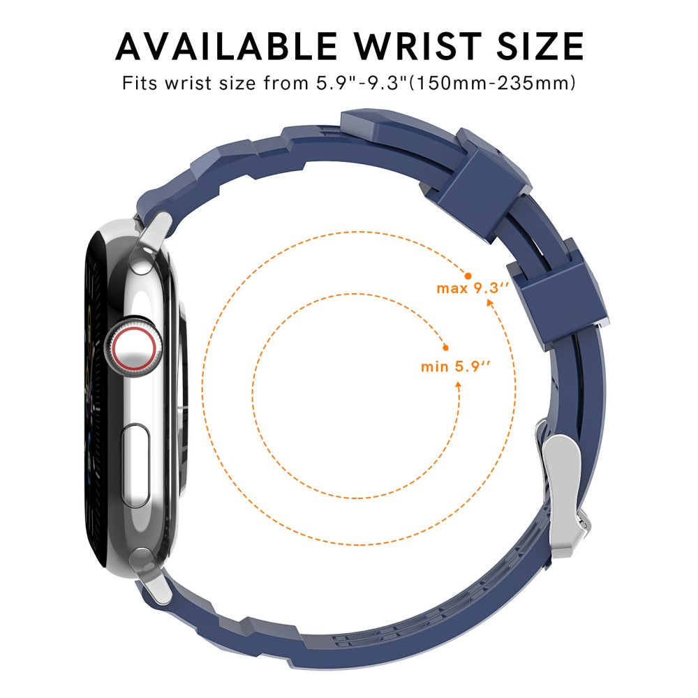 Meget Fed Silikone Universal Rem passer til Apple Smartwatch - Blå#serie_3