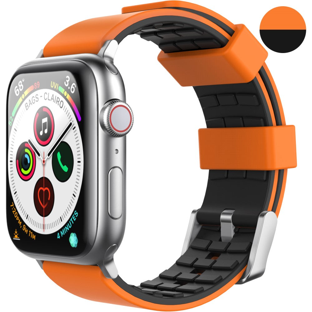 Super Pænt Silikone Universal Rem passer til Apple Smartwatch - Orange#serie_1