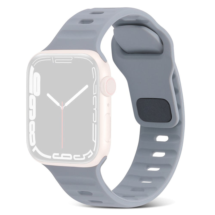 Mega Komfortabel Silikone Universal Rem passer til Apple Smartwatch - Sølv#serie_10