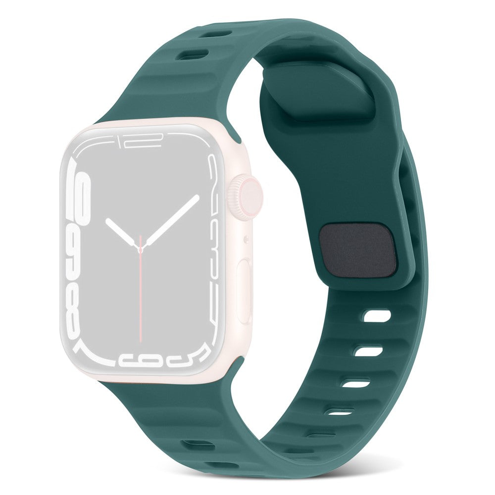 Mega Komfortabel Silikone Universal Rem passer til Apple Smartwatch - Grøn#serie_14