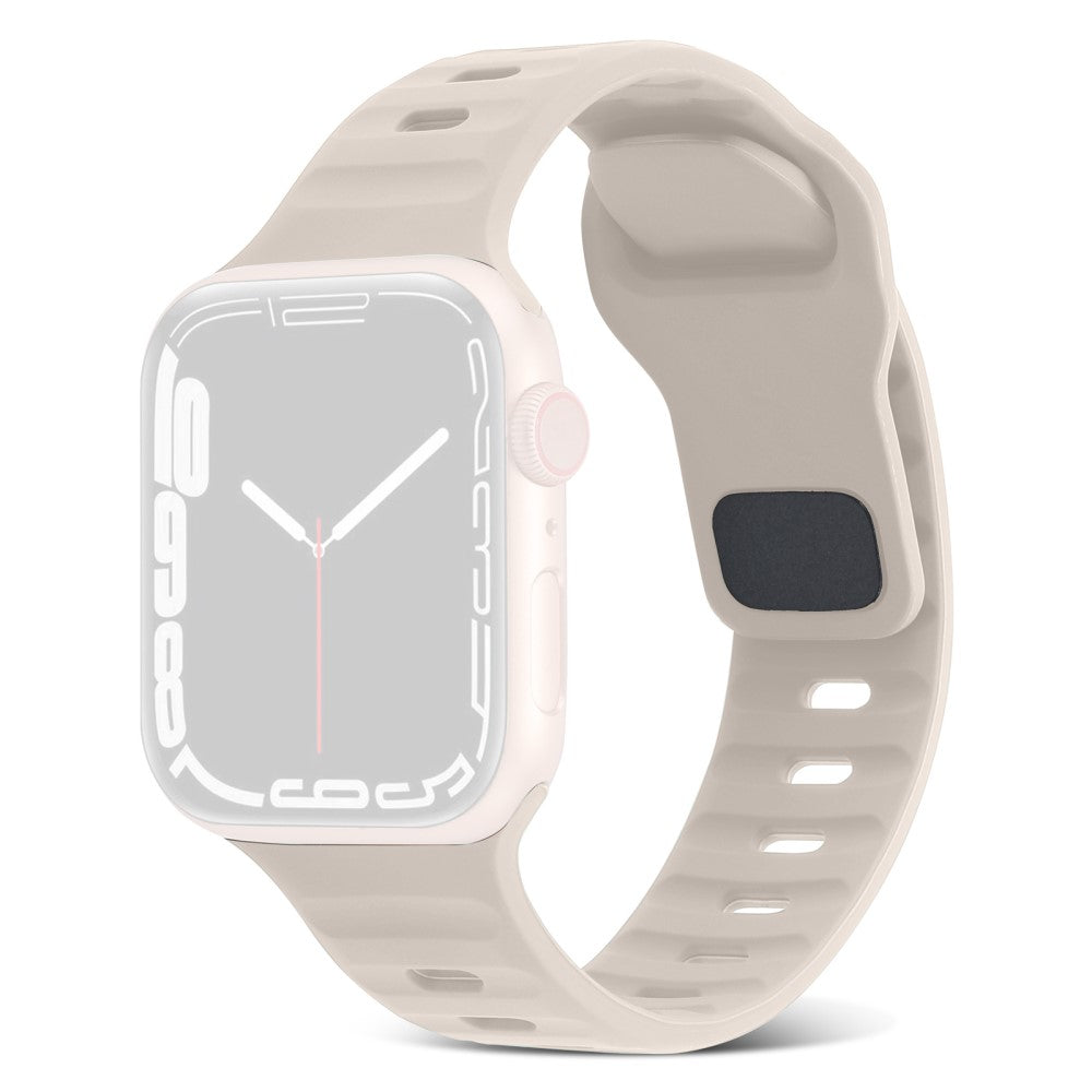 Mega Komfortabel Silikone Universal Rem passer til Apple Smartwatch - Hvid#serie_15