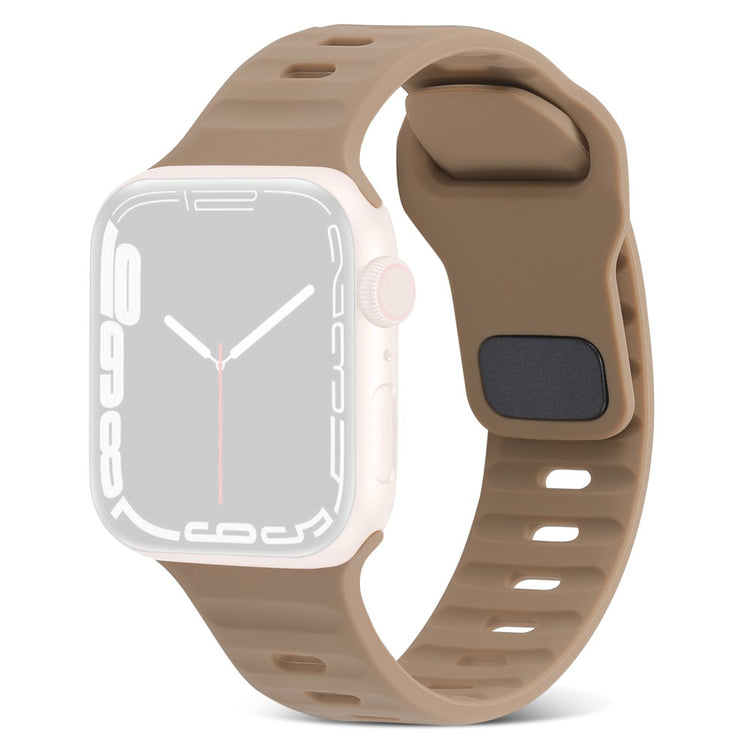 Mega Komfortabel Silikone Universal Rem passer til Apple Smartwatch - Brun#serie_17