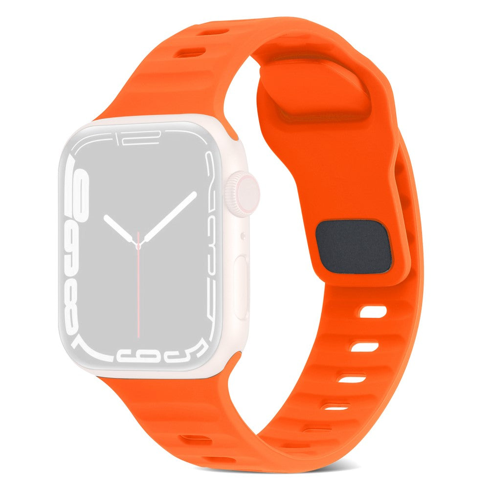 Mega Komfortabel Silikone Universal Rem passer til Apple Smartwatch - Orange#serie_3