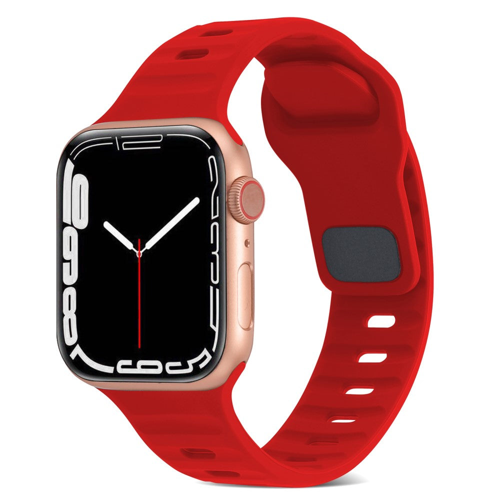 Mega Komfortabel Silikone Universal Rem passer til Apple Smartwatch - Rød#serie_6
