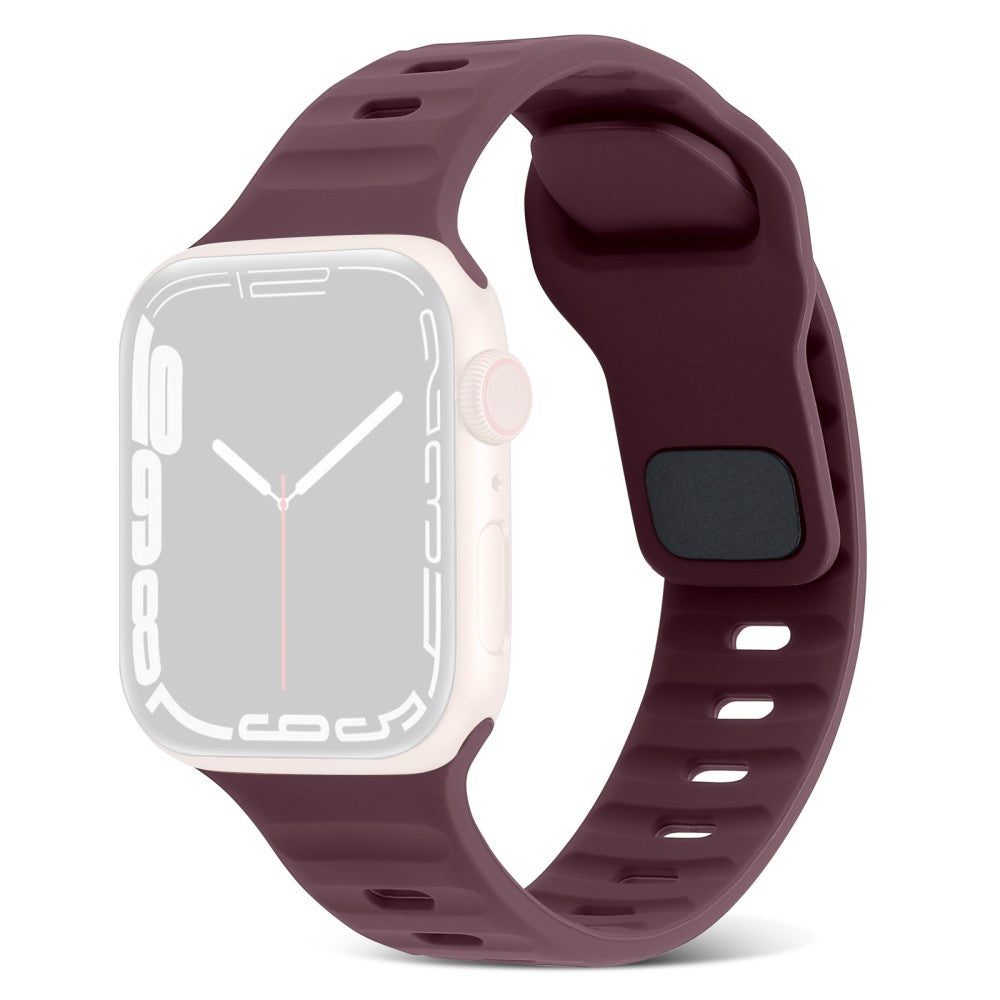 Mega Komfortabel Silikone Universal Rem passer til Apple Smartwatch - Rød#serie_7