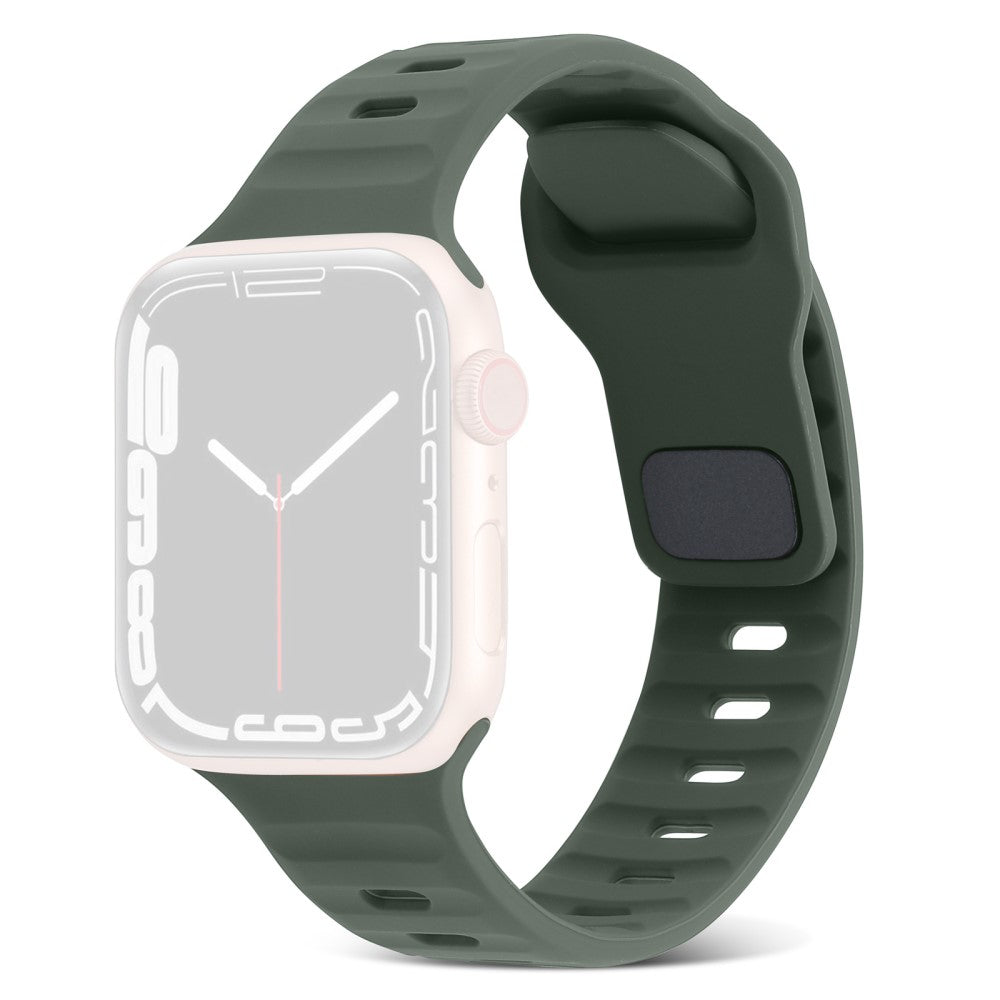 Mega Komfortabel Silikone Universal Rem passer til Apple Smartwatch - Grøn#serie_8