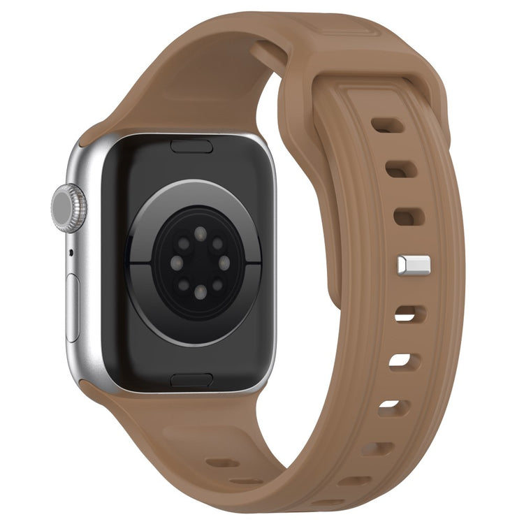 Fremragende Silikone Universal Rem passer til Apple Smartwatch - Brun#serie_15