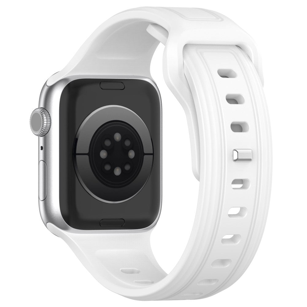 Fremragende Silikone Universal Rem passer til Apple Smartwatch - Hvid#serie_2