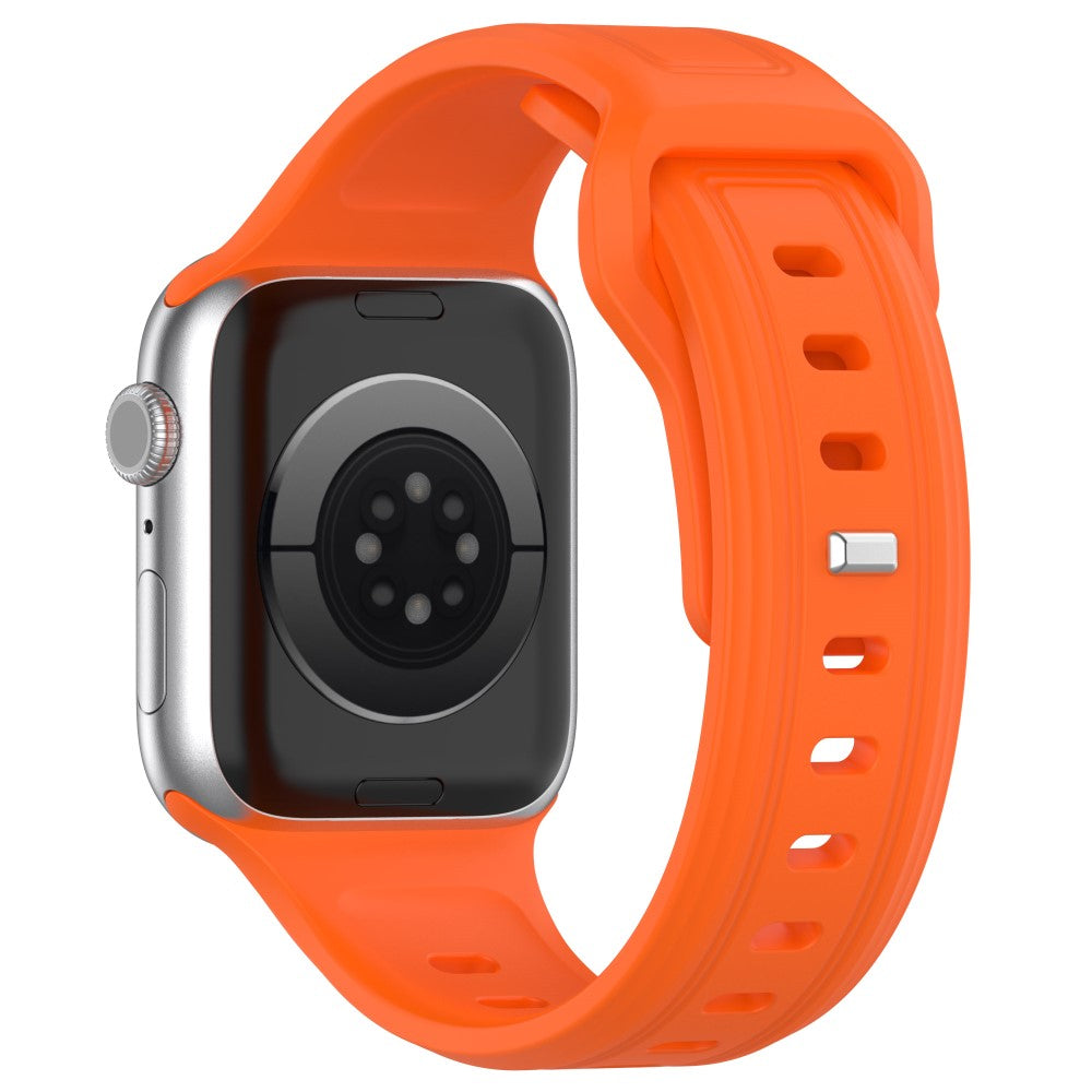 Fremragende Silikone Universal Rem passer til Apple Smartwatch - Orange#serie_3