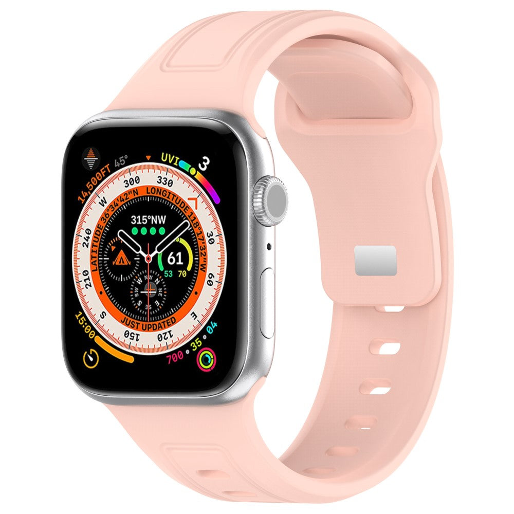 Fremragende Silikone Universal Rem passer til Apple Smartwatch - Pink#serie_7