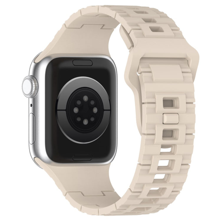 Vildt Sejt Silikone Universal Rem passer til Apple Smartwatch - Hvid#serie_5