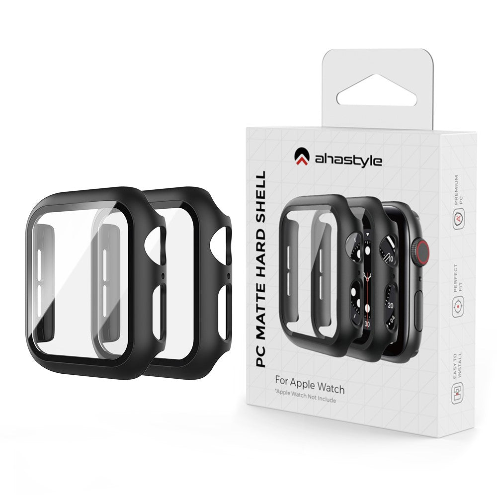 Mega Flot Universal Apple Cover med Skærmbeskytter i Plastik og Hærdet Glas - Sort#serie_11