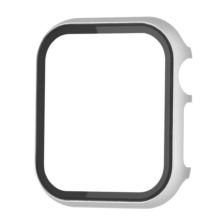 Flot Universal Cover med Skærmbeskytter i Metal og Hærdet Glas passer til Apple Watch Series 8 (45mm) / Apple Watch Series 7 45mm - Sølv#serie_2