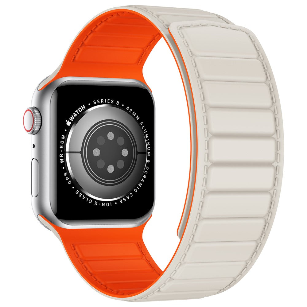 Fremragende Silikone Universal Rem passer til Apple Smartwatch - Beige#serie_12