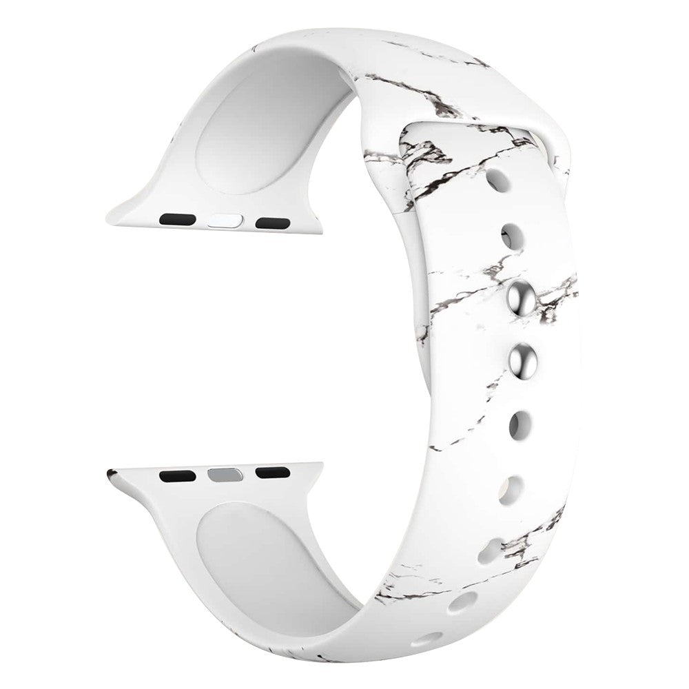 Cool Silikone Universal Rem passer til Apple Smartwatch - Størrelse: S - Hvid#serie_3